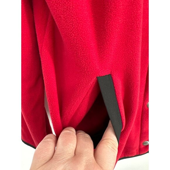 Susan Graver Weekend Polar Fleece Jacket Red Black Size S - Picture 3 of 8